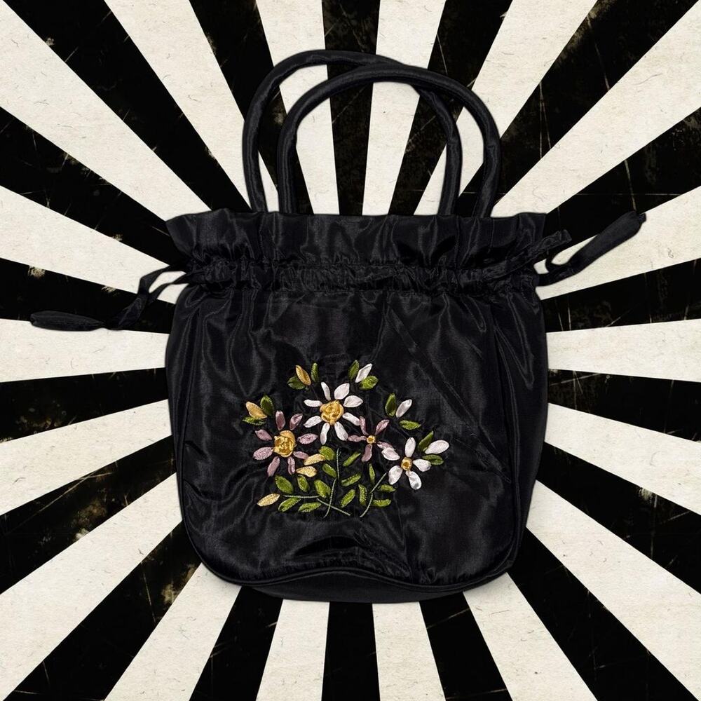 Gothic rose ruffle mini handbag